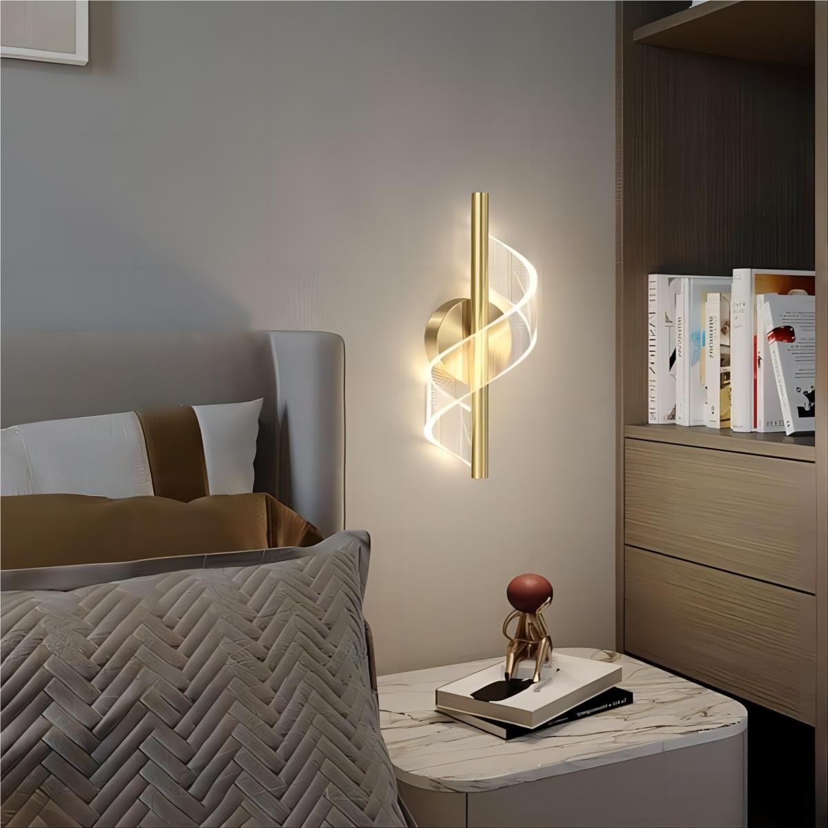 Gedraaide Acryl Stream Design wandlamp HL118