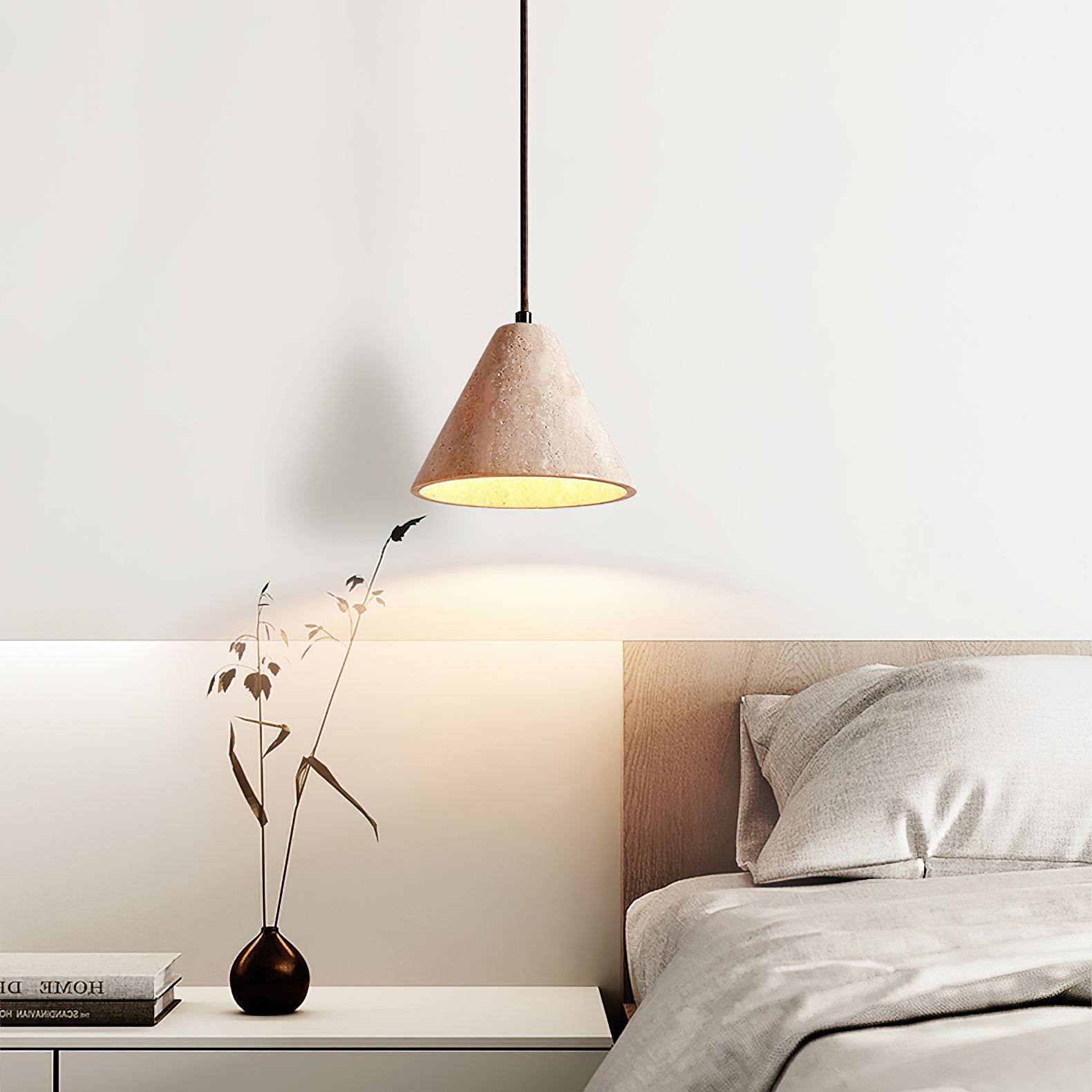 Wabi-Sabi Stijl Creatieve Travertijn Hanglamp HL899
