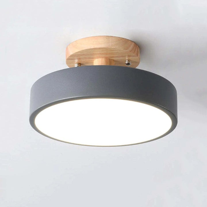 Scandinavische Macaroon Houten Ronde Plafondlamp HL152