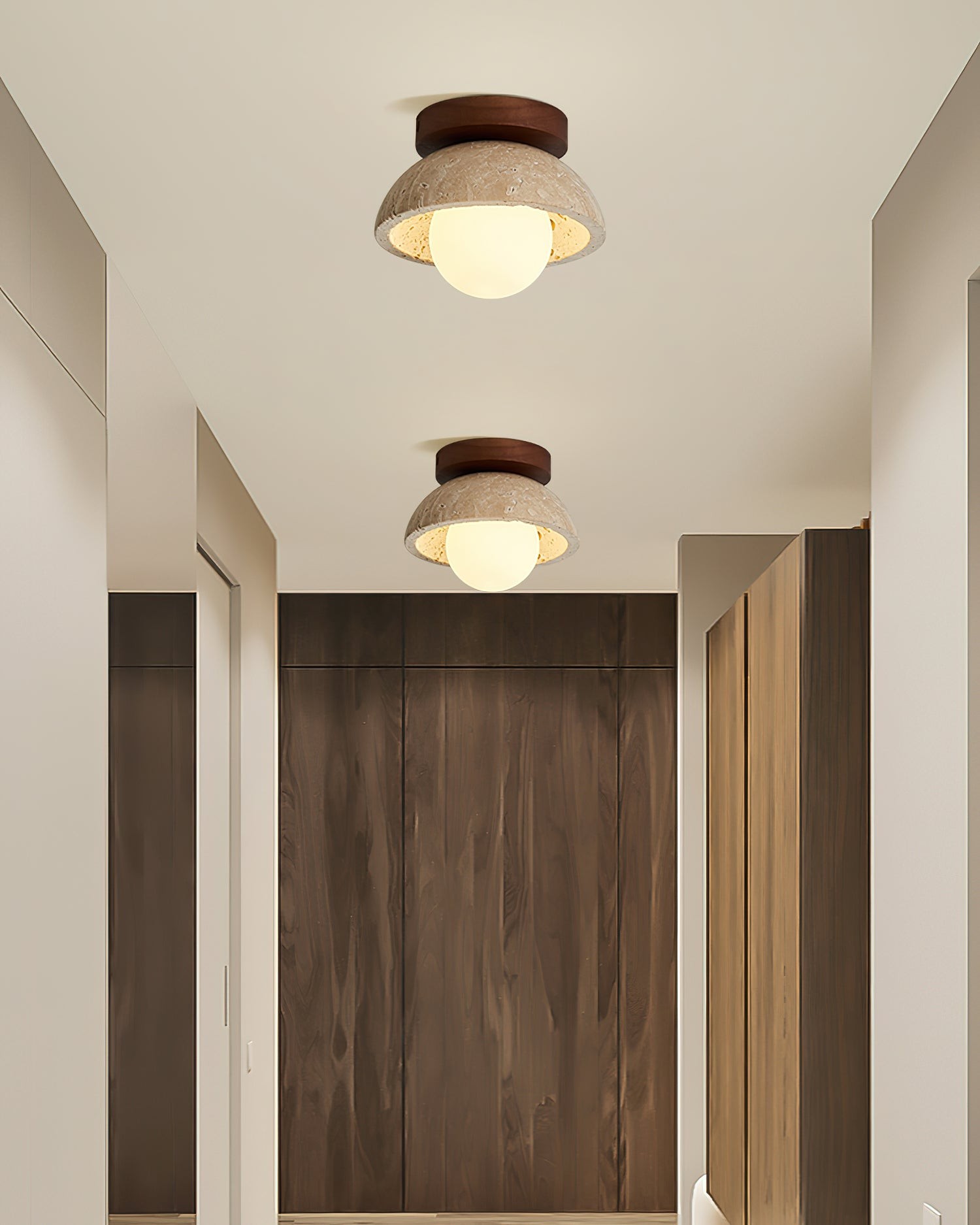 Wabi-Sabi-stijl Travertijn Plafondlamp HL817