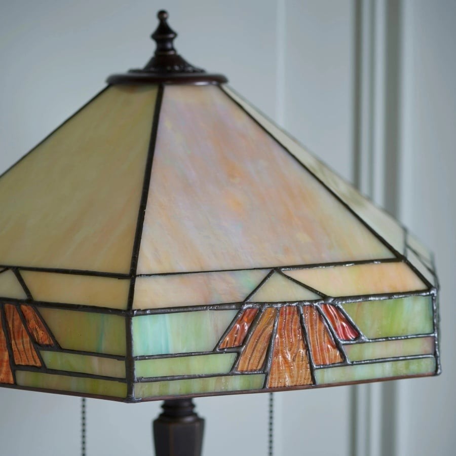 TF Nevada Geometrische Tafellamp met Glas-in-lood - Tafellamp voor Woonkamers en Slaapkamers HL2131