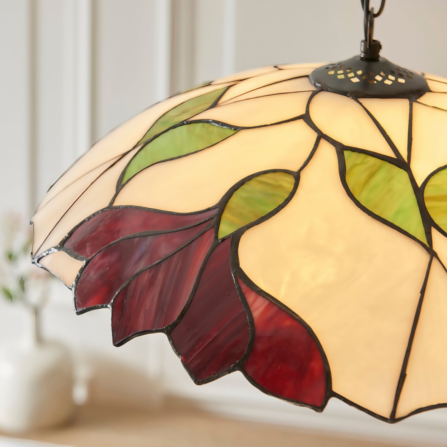 TF Botanica Floral Glazen Hanglamp - Vintage Hanglamp voor Open Ruimtes HL2188