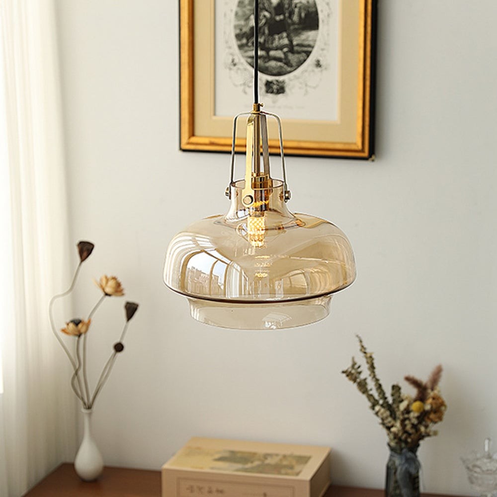 Moderne, uniek gevormde glazen hanglamp voor een aquarium HL1401