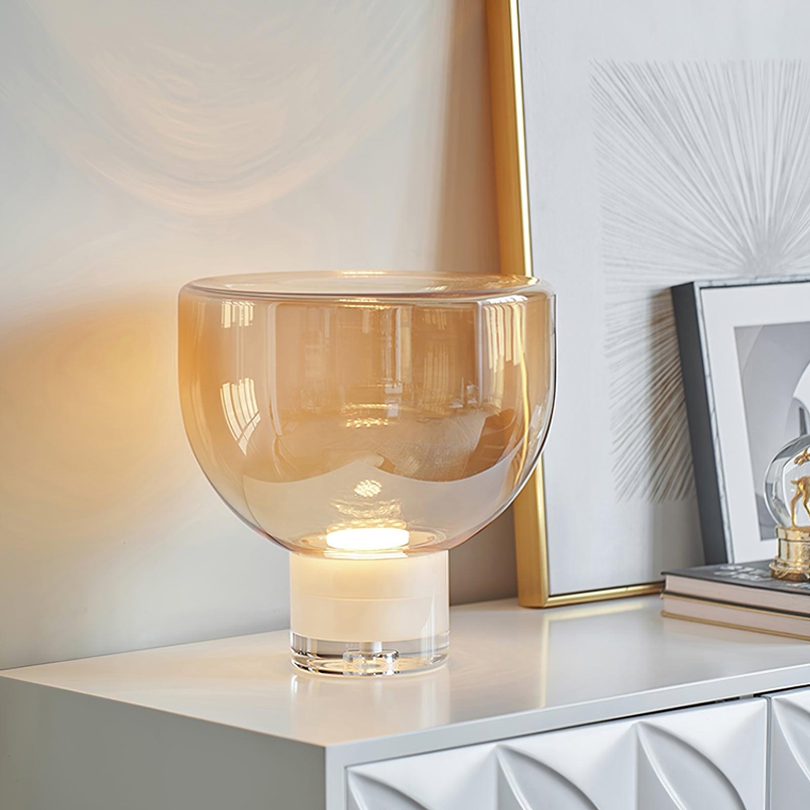 Nordic Eenvoudige Moderne Luxe Glazen Tafellamp Voor Studeerkamer HL342