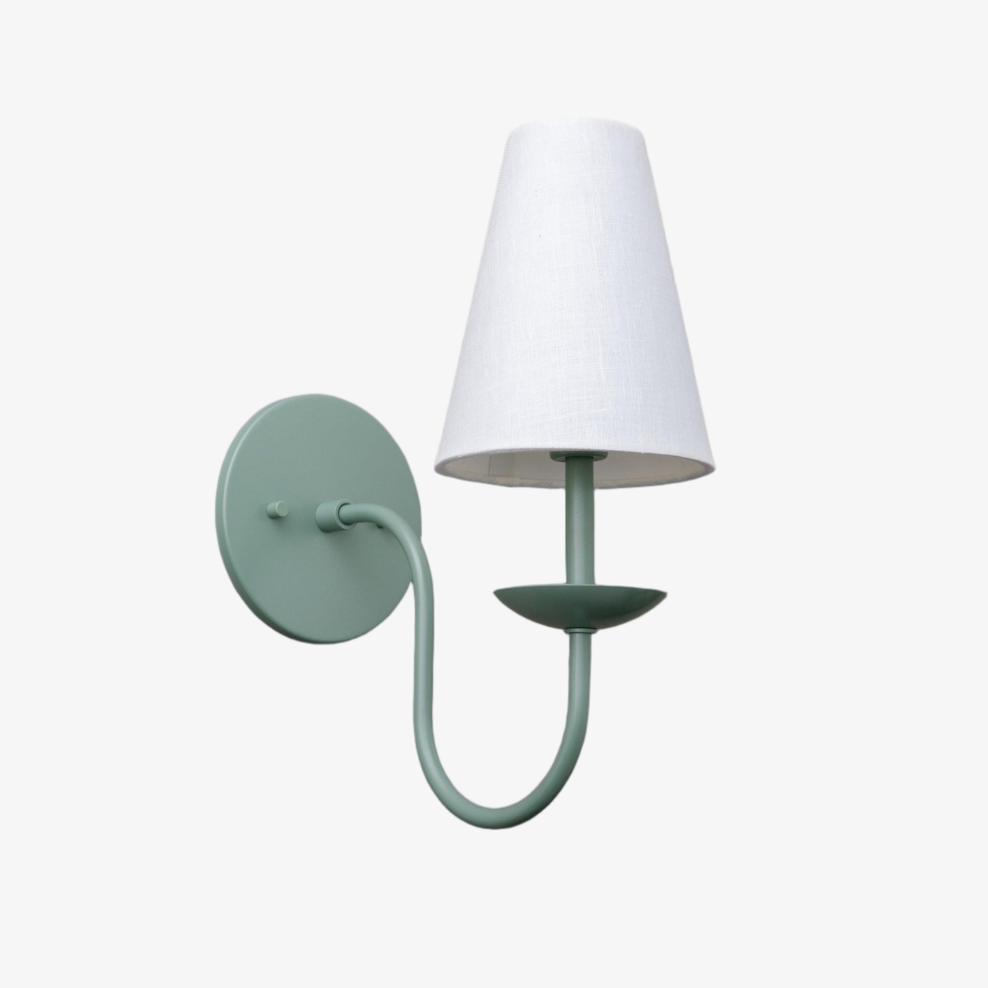 Curva Metalen Witte Linnen Wandlamp - Klassieke Messing Wandlamp voor Slaapkamers HL1760