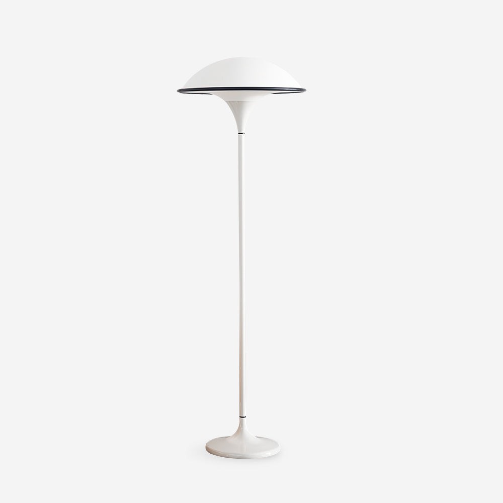 Deense Retro Witte Vliegende Schotel Vloerlamp HL424