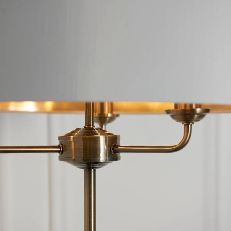 Tela Drum Shade vloerlamp - Moderne stoffen staande lamp voor thuis of op kantoor HL2241