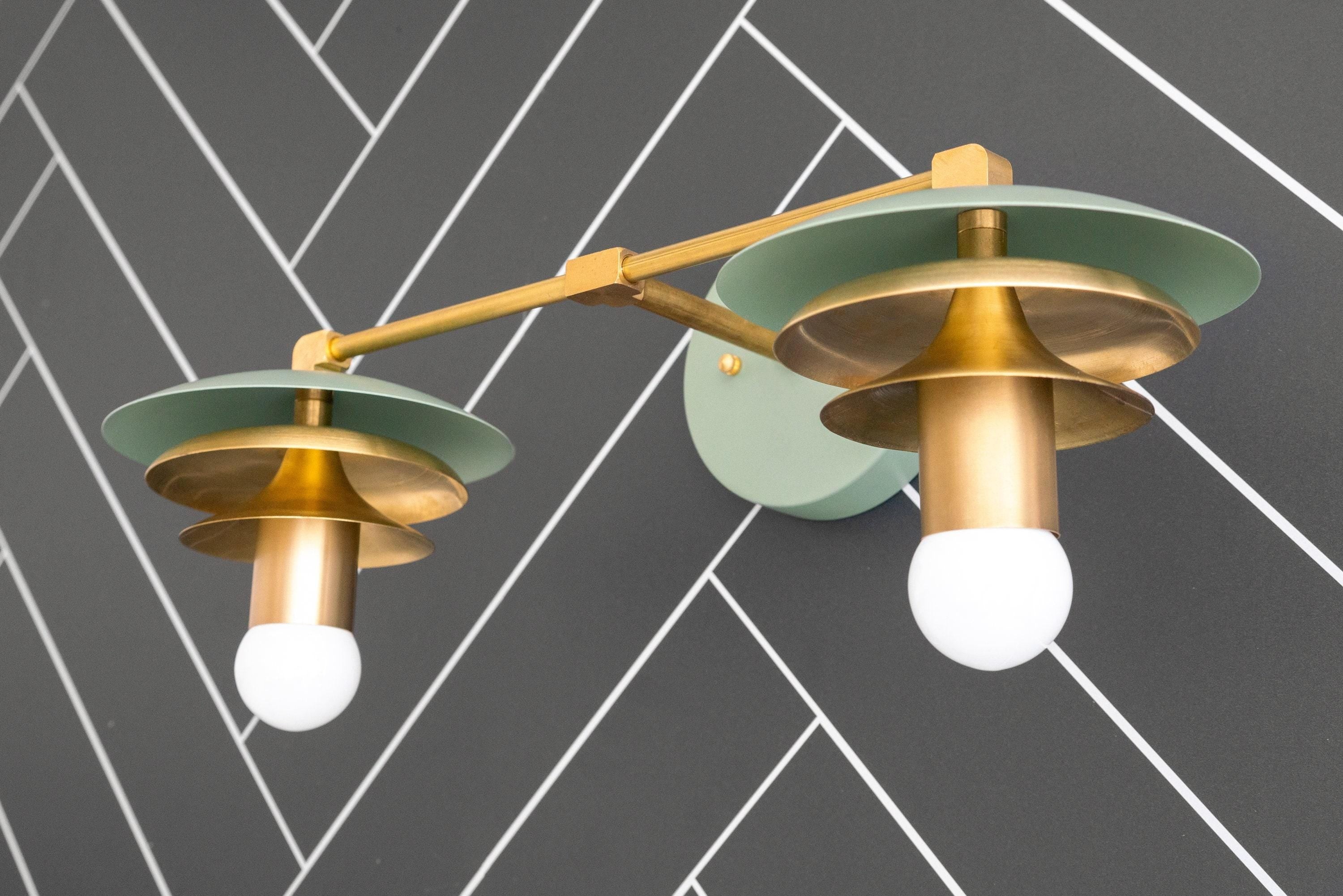 Artivo gelaagde messing wastafellamp - moderne, strakke stijl badkameraccent HL1723