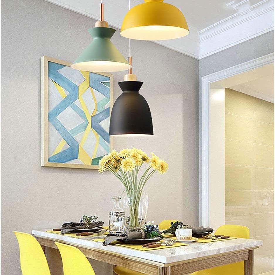 Scandinavische MULTI Metaal Hout Macaroon Hanglamp voor Keuken HL88