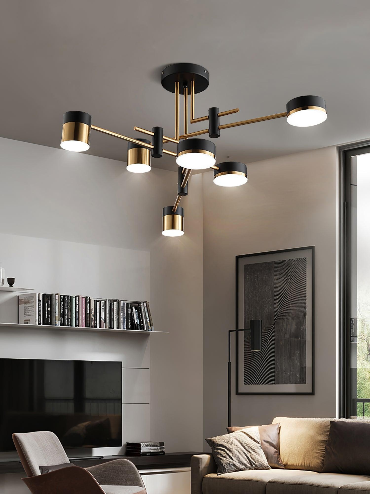 Luxe Spider Sputnik Design Metalen Schijf Plafondlamp HL1090