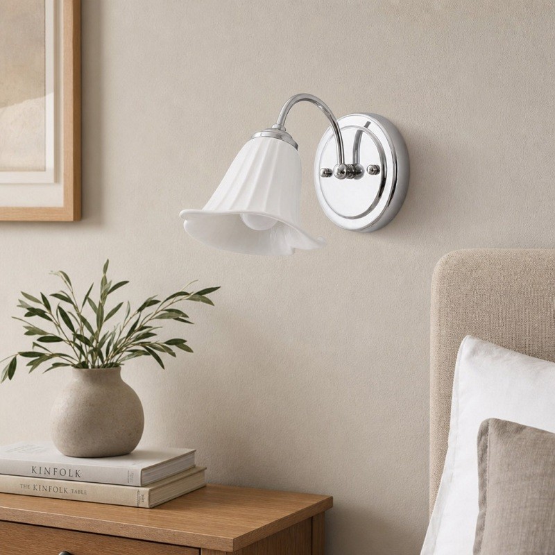 Celvane Elegante Calla Lelie Wandlamp - Franse Minimalistische Verlichting voor Slaap- en Woonkamer HL3603