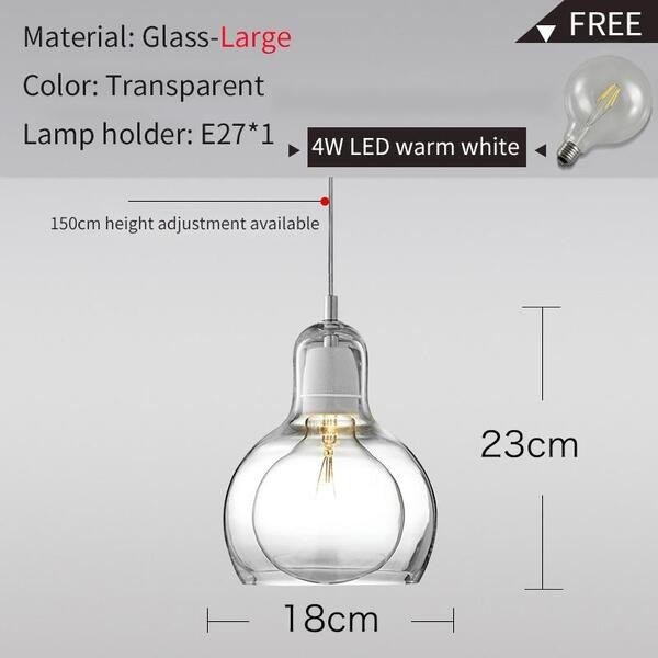 Mega Bulb Retro Glazen Hanglamp
