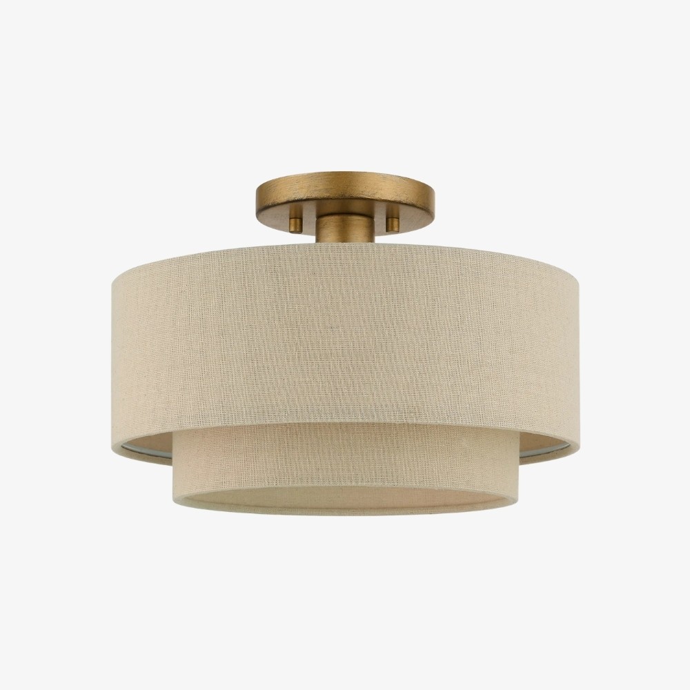 Lumeris elegante plafondlamp met linnenmix design en moderne stijl voor de woonkamer HL2548