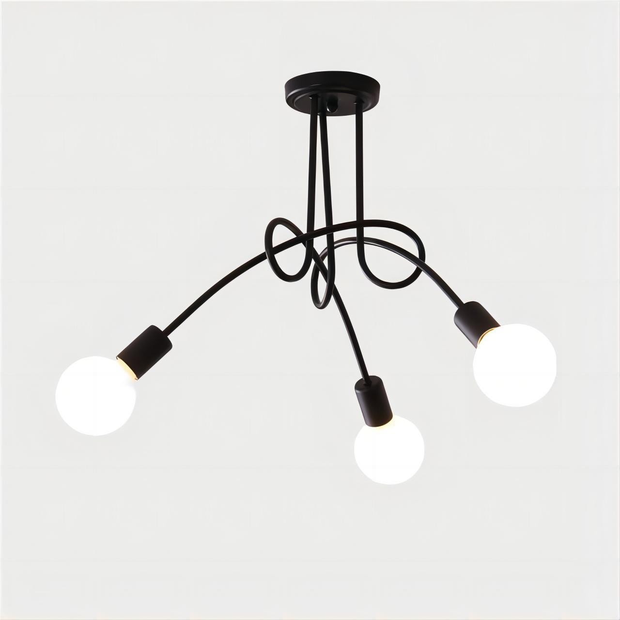 Scandinavische creatieve twist multi head kroonluchter HL174