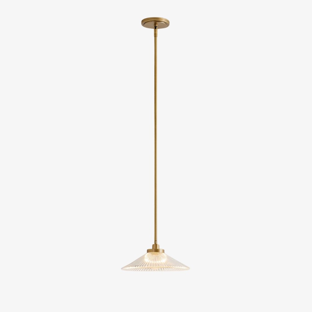 Bravira geribbelde glazen hanglamp - Elegante keukeneilandlamp HL1551