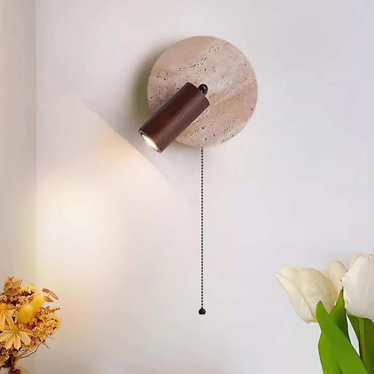 Vintage gele travertijn wandlamp HL712