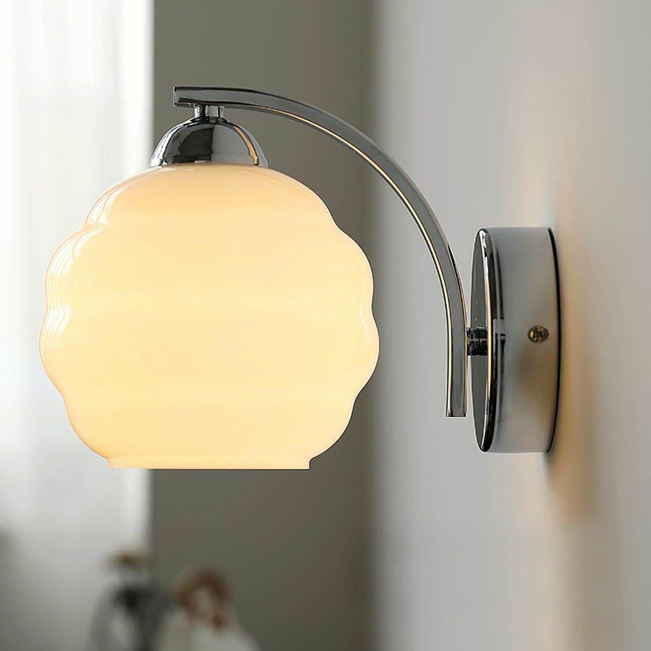 Vintage Glazen Bauhaus Art Deco Wandlamp HL282