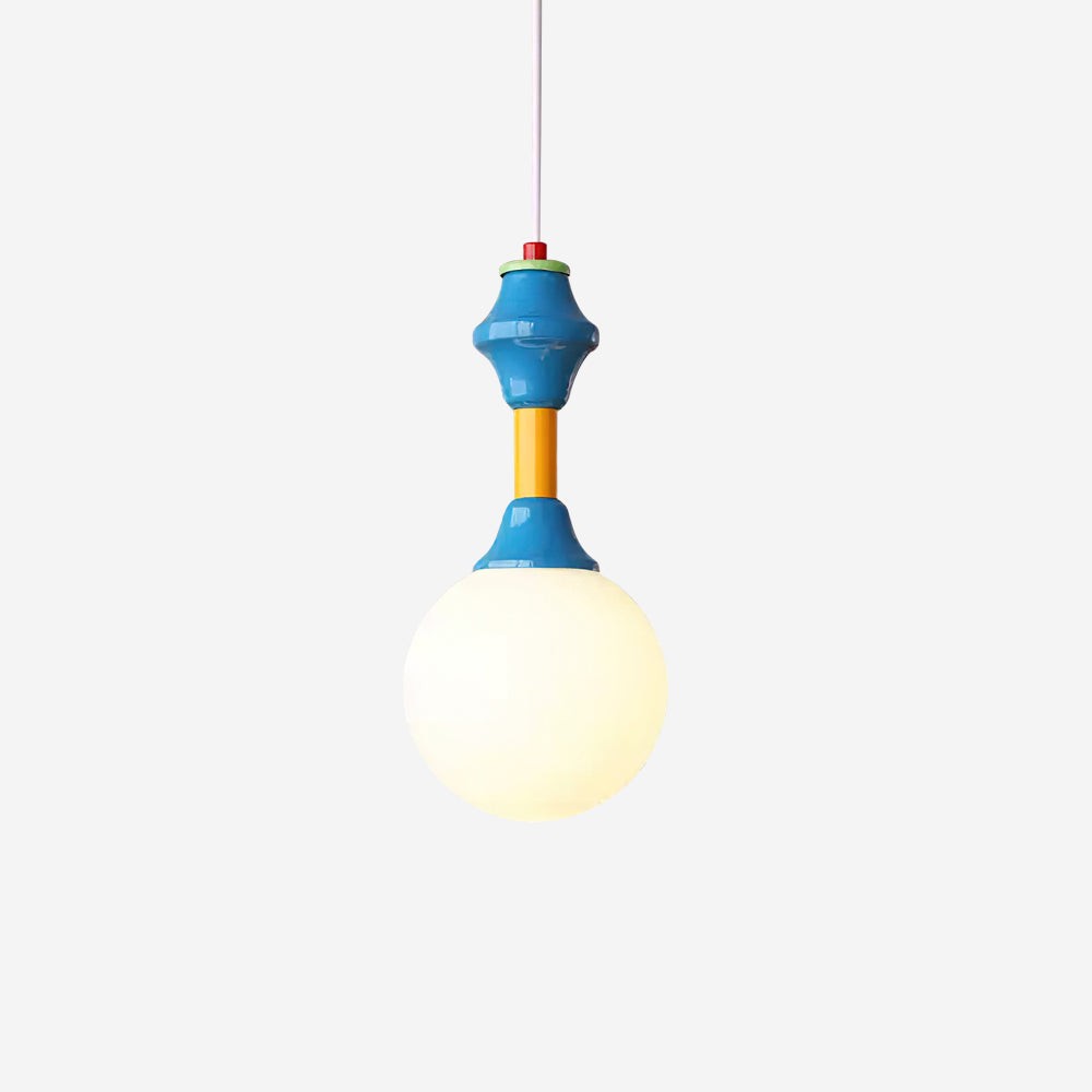Franse blauw-witte sfeer hanglamp HL907