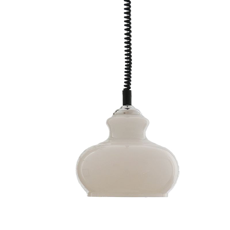 Lunea Nordic verstelbare retro hanglamp van crèmekleurig glas HL3508