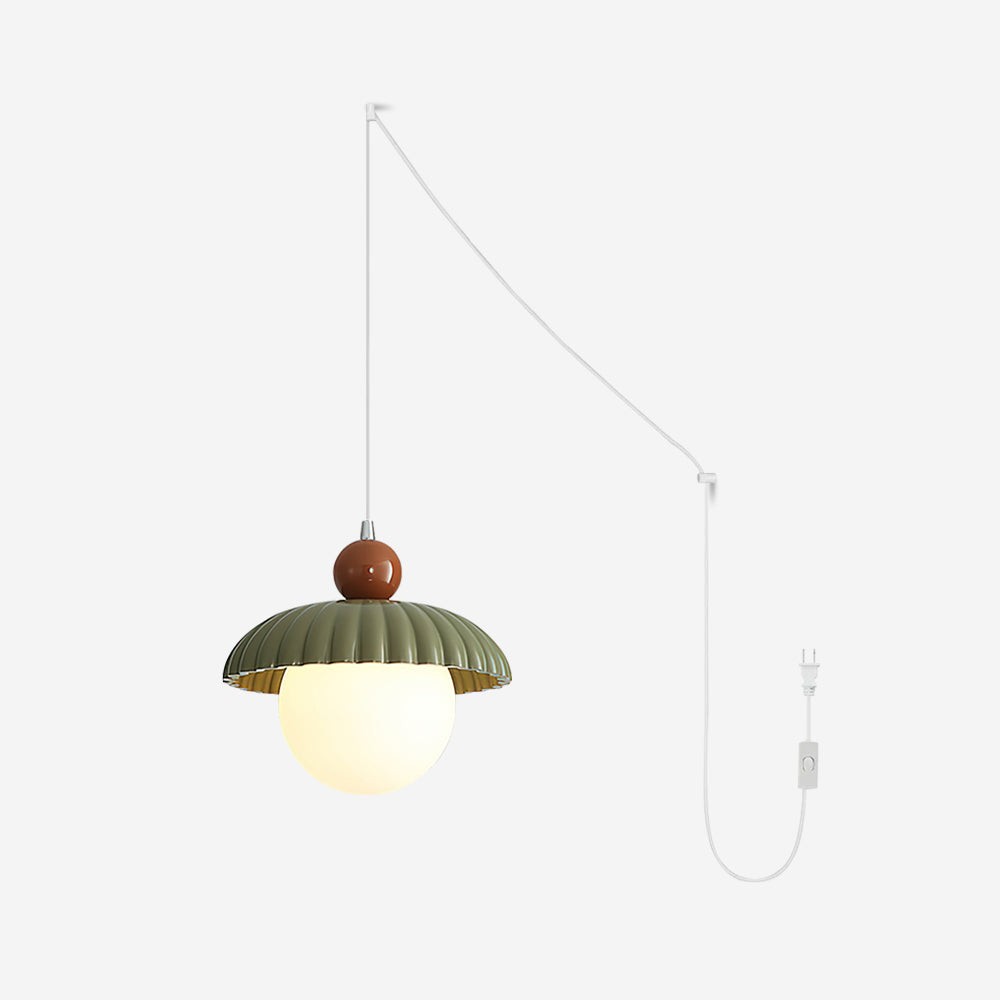 Creatieve bolvormige strohoed verticale lijn hanglamp HL350