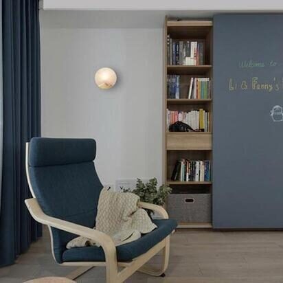 Zuiver Koper Marmeren Maan Wandlamp HL57