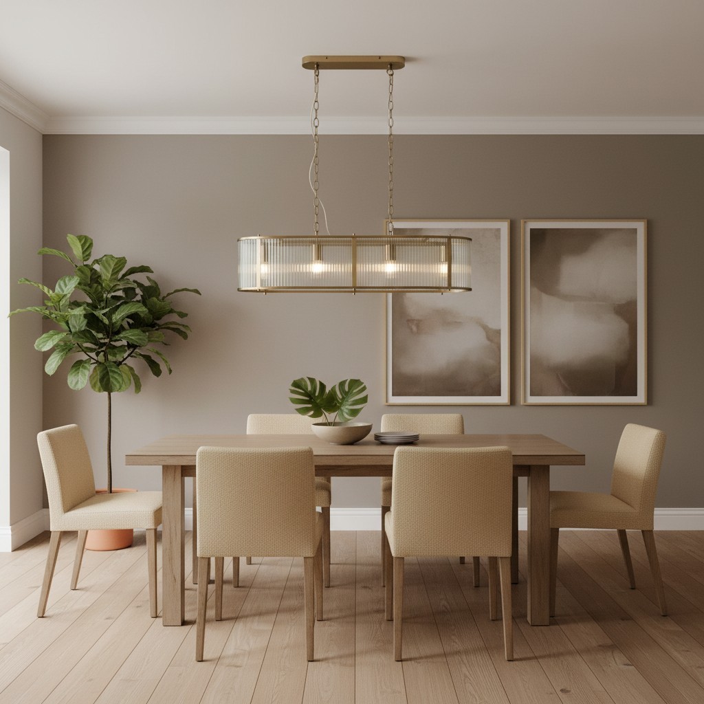 RibGlow Hanglamp met geribbeld glas - Hanglamp in antieke stijl voor de eetkamer HL2044
