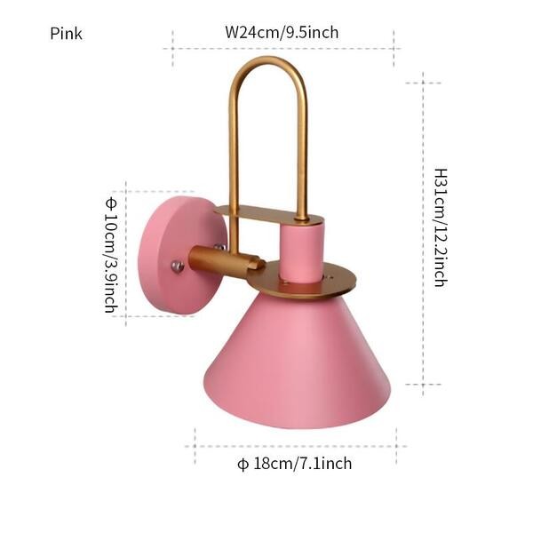 Scandinavische Macaron metalen wandlamp met trompet HL55