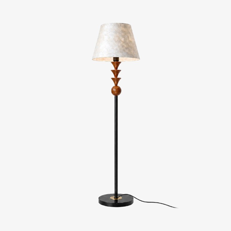 Micahell Moderne Vloerlamp - Trapsgewijze Schelpkap Staande Lamp voor Slaapkamer HL3525