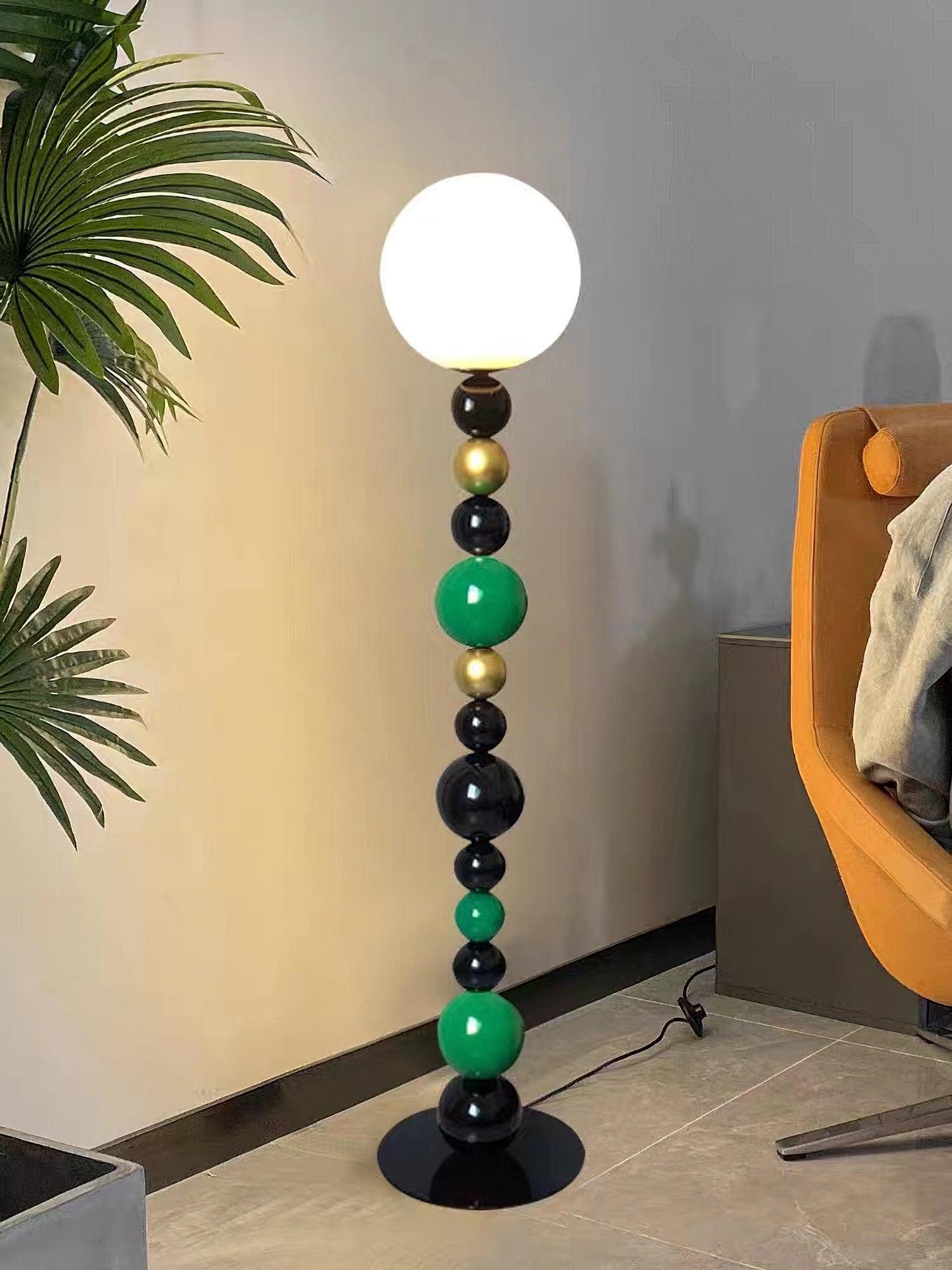 Kleurrijke ronde bol vloerlamp HL485