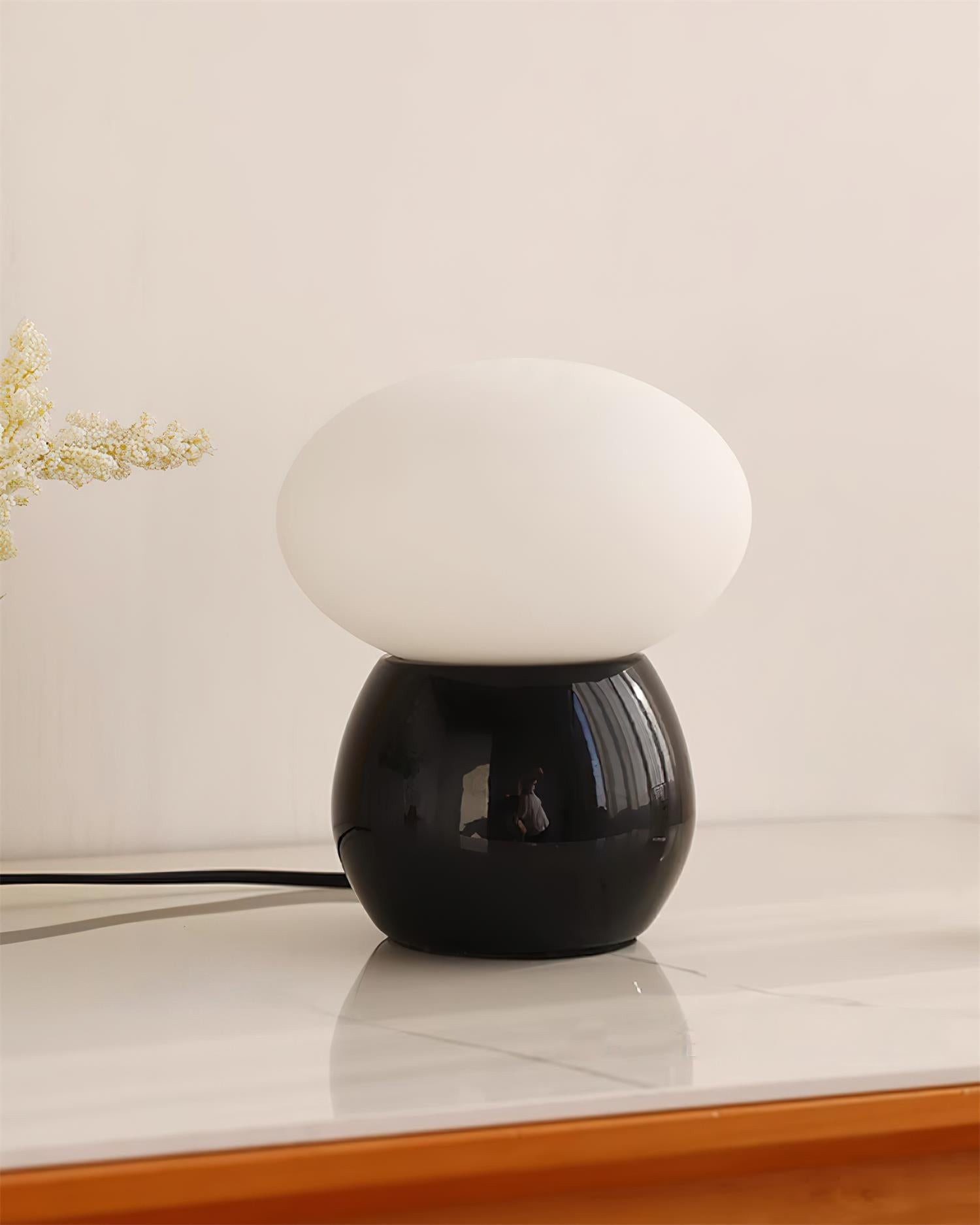 Moderne crèmekleurige paddestoel tafellamp HL904