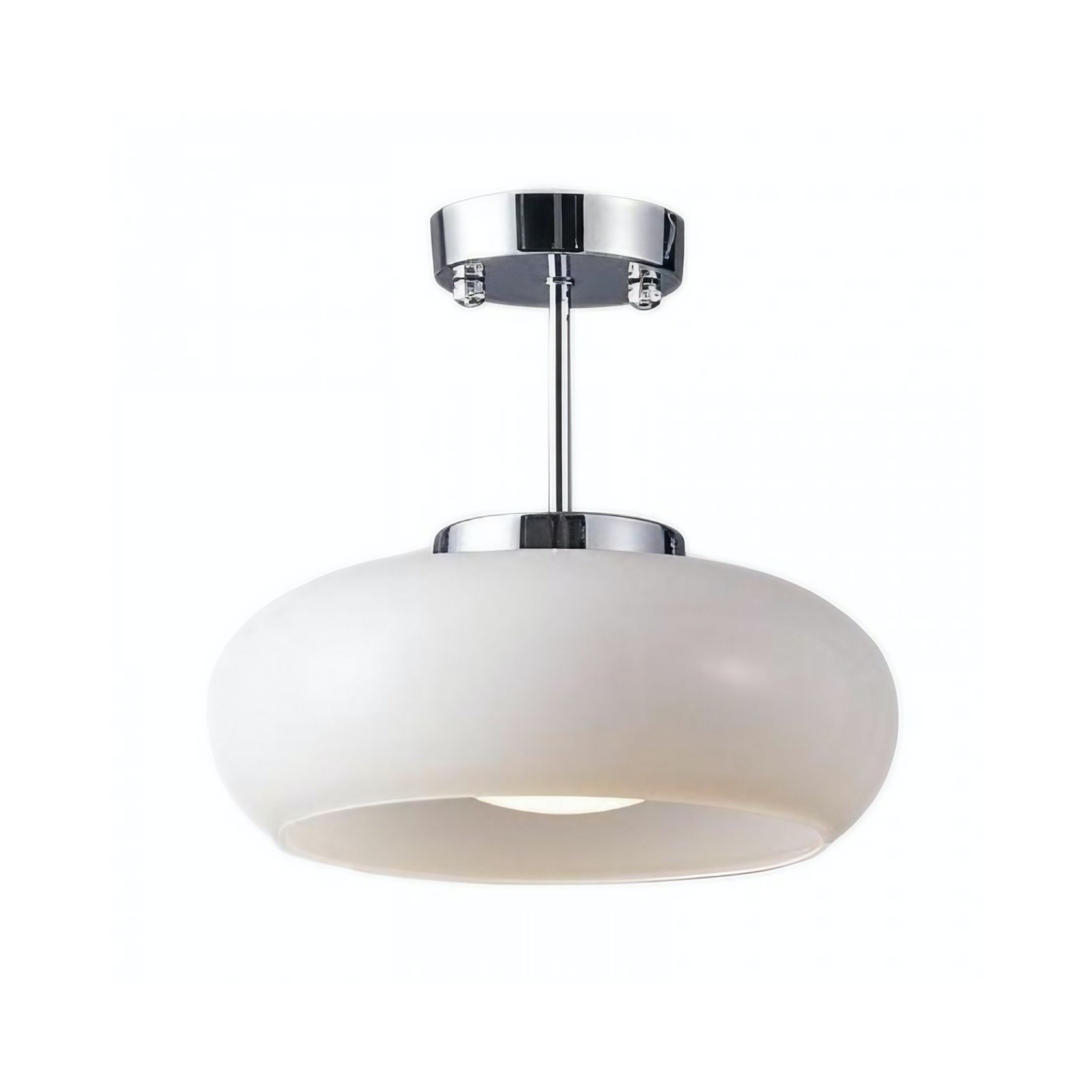 Retro messing schijf Bauhaus glazen plafondlamp HL167