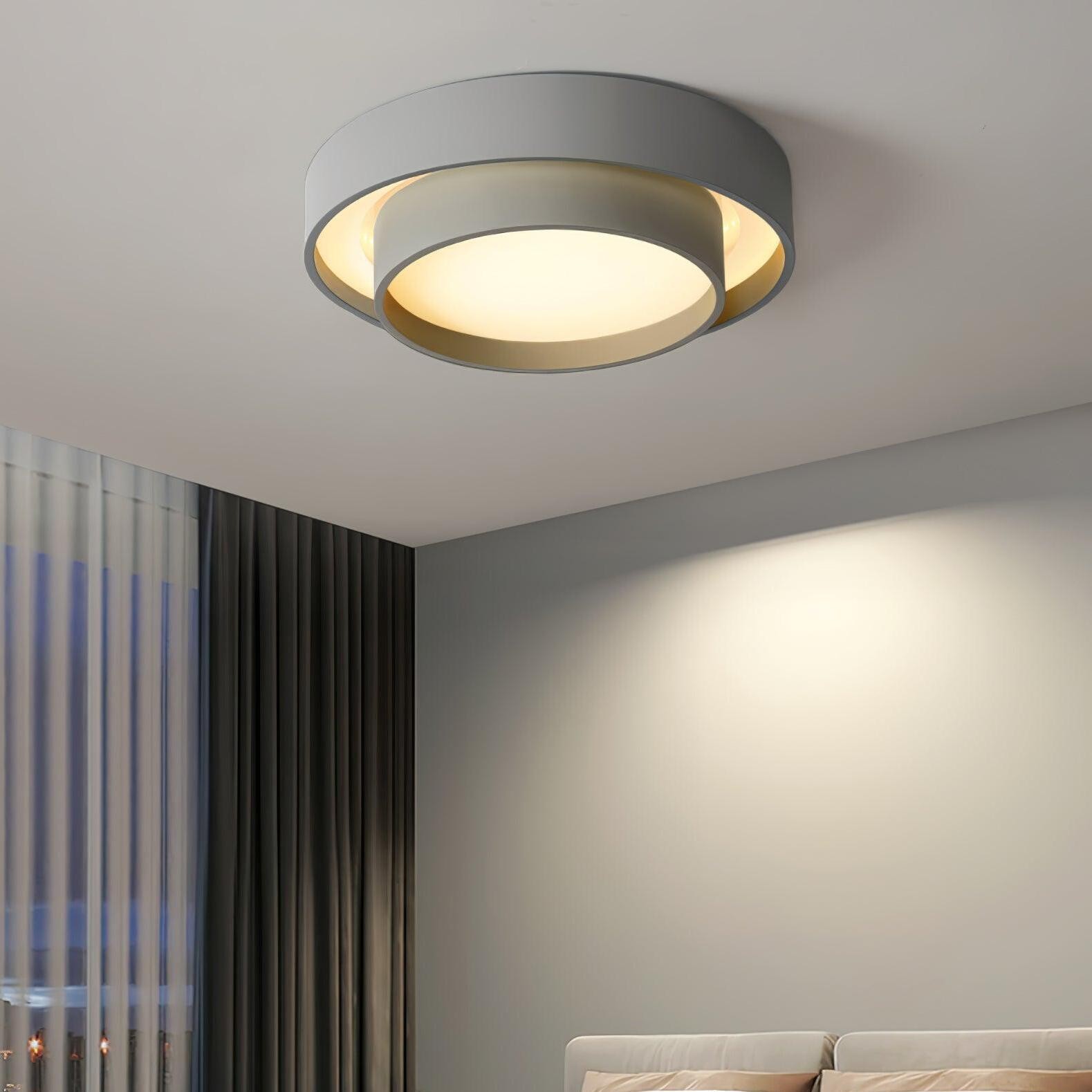 Dubbele ronde schijf Melody plafondlamp HL165