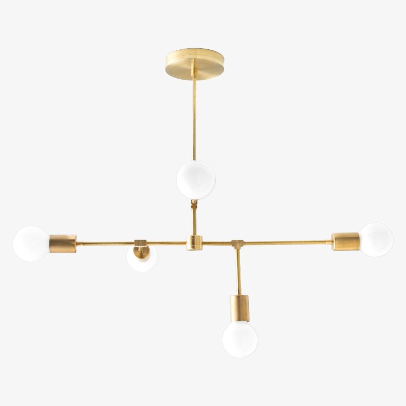 Mobilux Line 5-lichts kroonluchter - moderne plafondlamp voor eetkamer HL1717