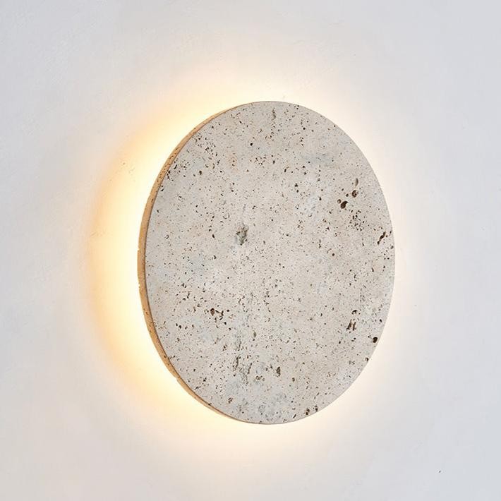 Travertijn stenen ronde wandlamp HL1270