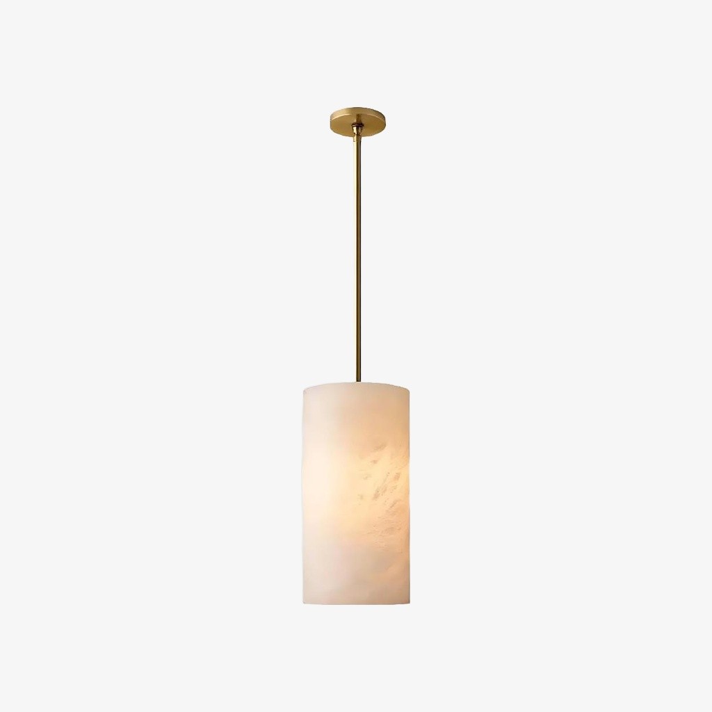 Lumastera cilindrische hanglamp met natuursteenstructuur - Luxe lamp voor de woonkamer HL2544