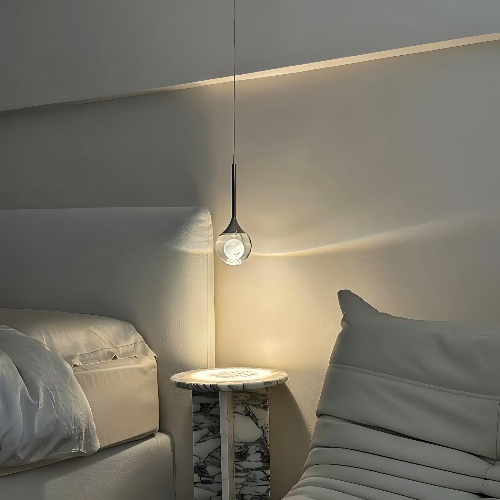 Nordic Crystal Moon Ronde Heldere Glazen Kunst Hanglamp HL923