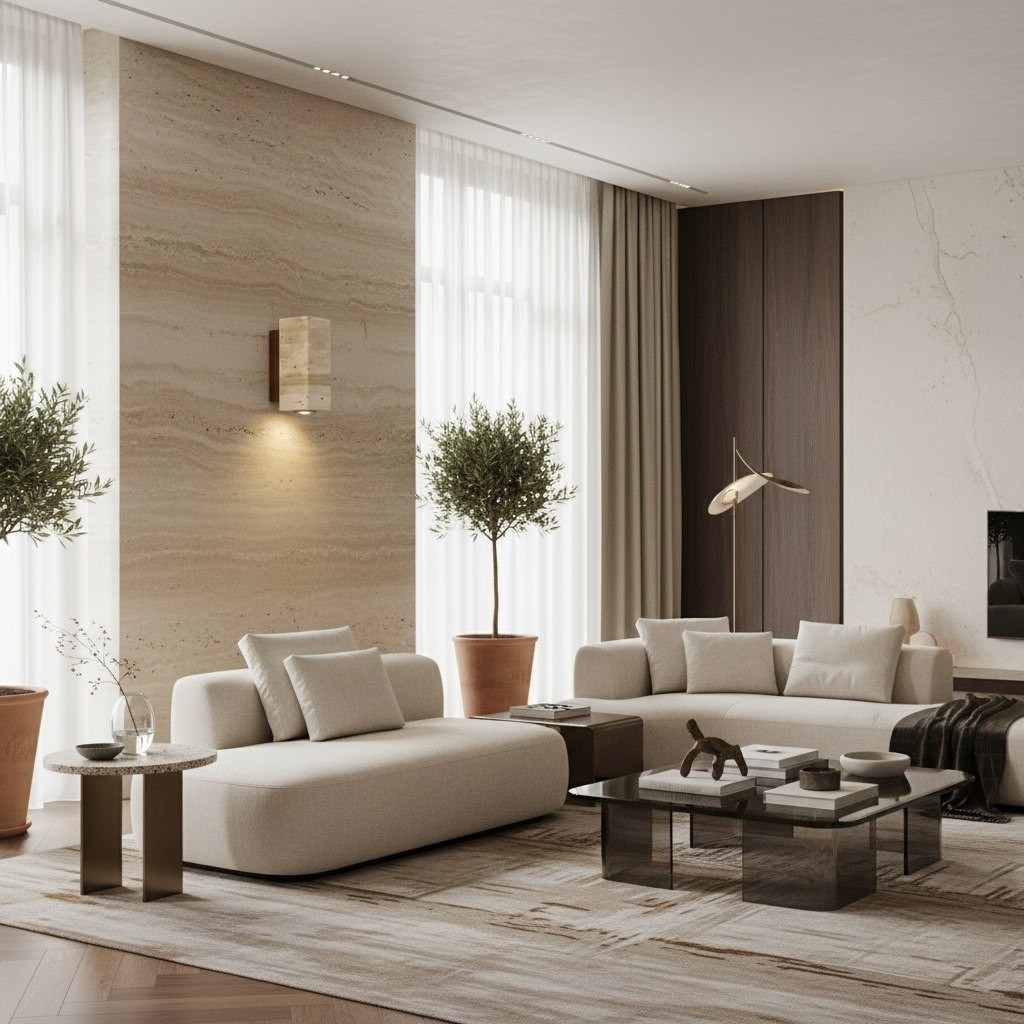 Slivara achterplaat van natuursteen met warme amberkleurige kap - Vintage moderne Slivara wandlamp voor de woonkamer HL2309