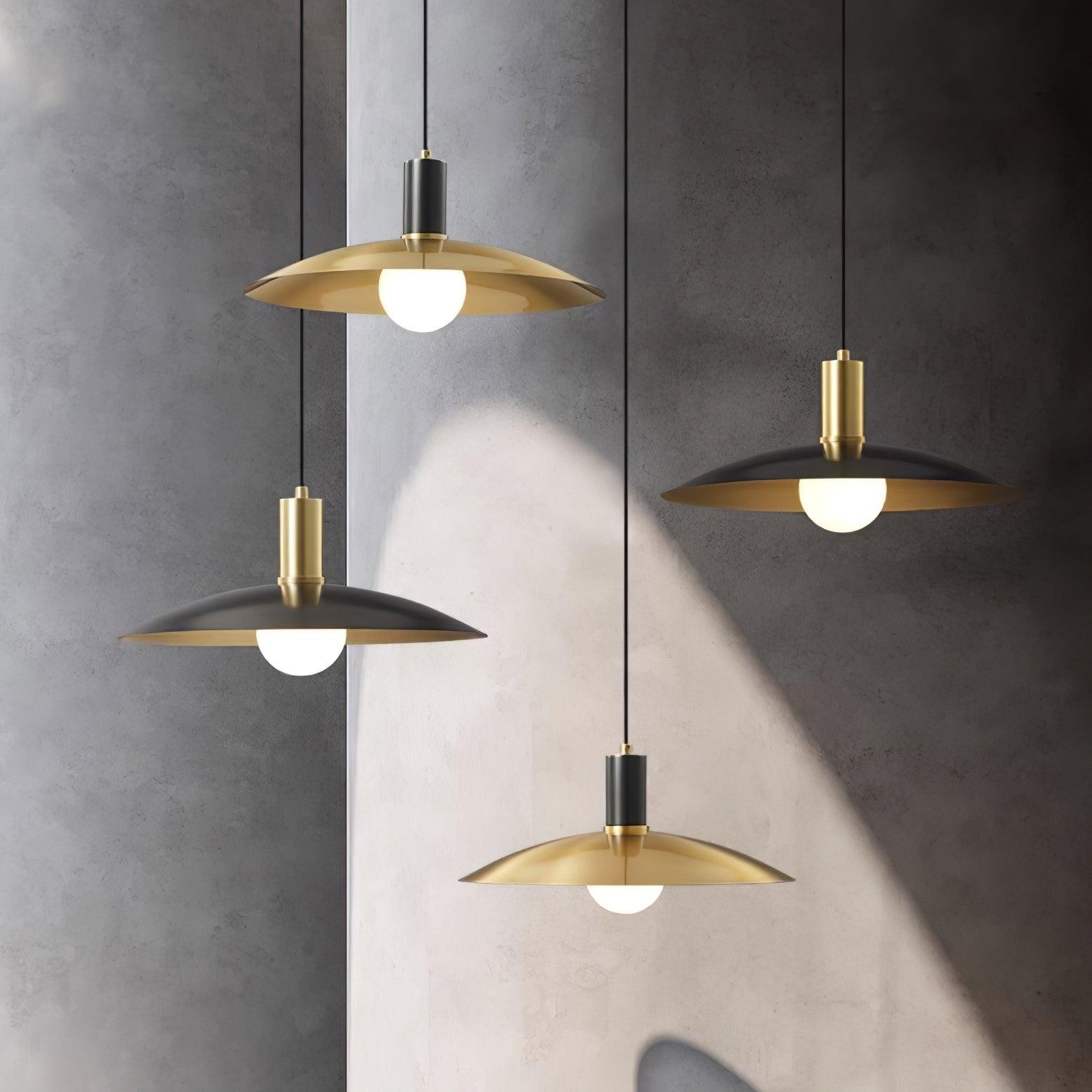 Messing uitlopende hanglamp HL392