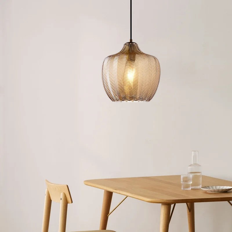 Hanglamp in golvend glas in Scandinavische stijl HL1242