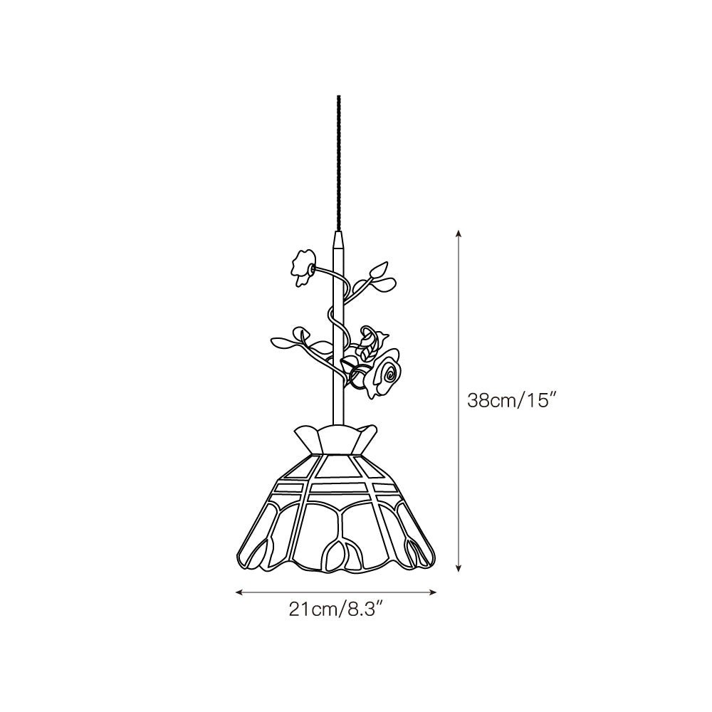 Lalique roze glazen hanglamp HL3227