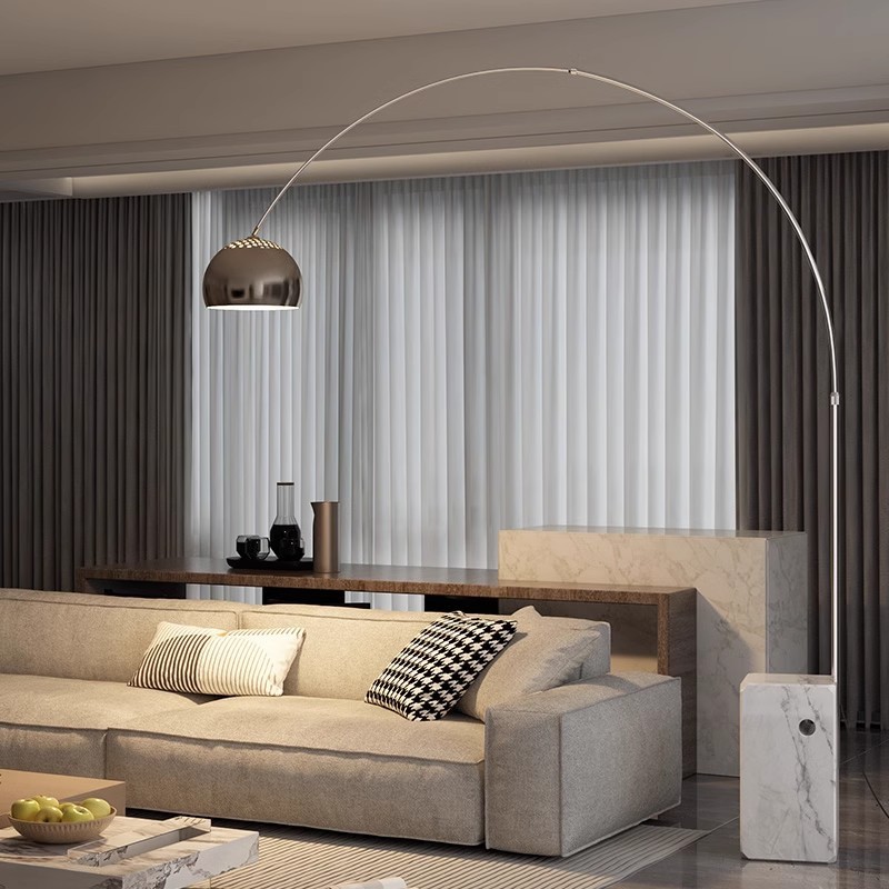 Nordic Art Deco Design Visserij Marmeren Voet Vloerlamp HL927