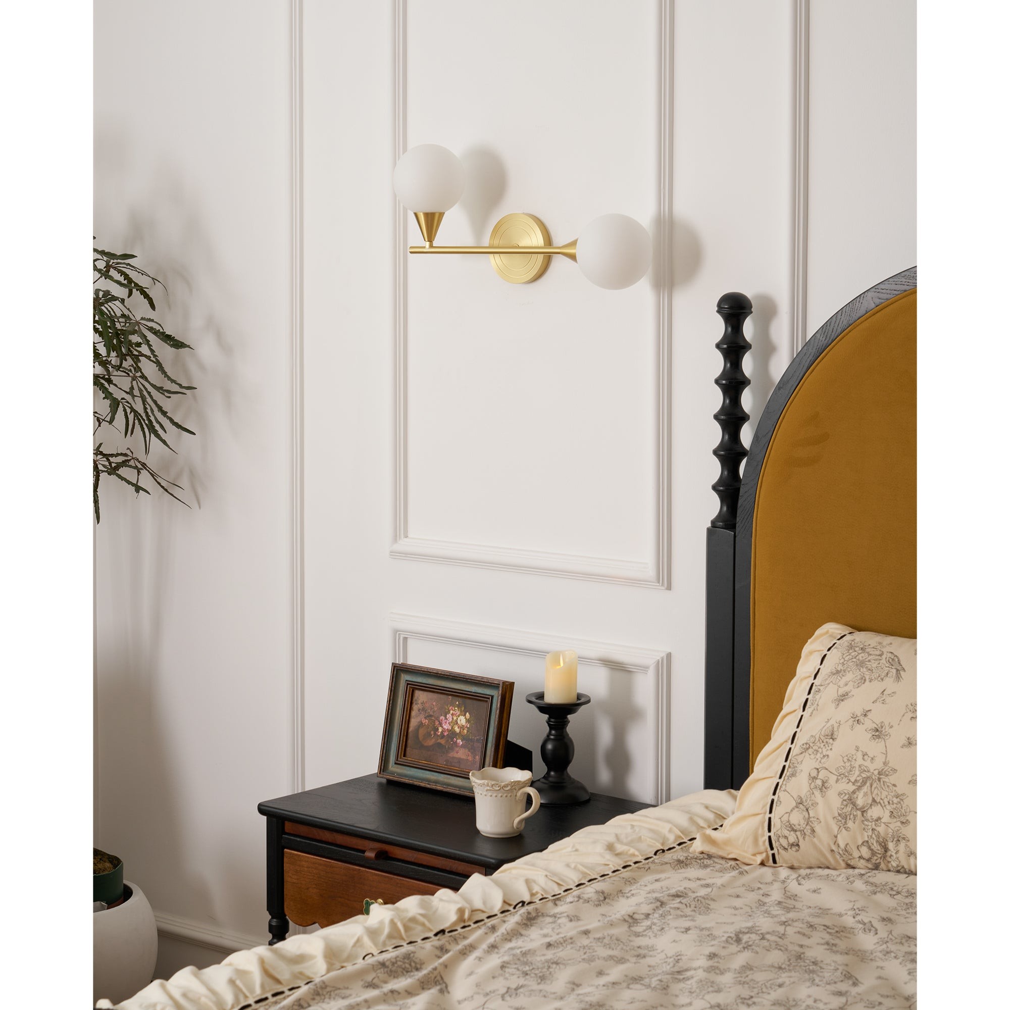 Holten messing wandlamp met arm HL2962