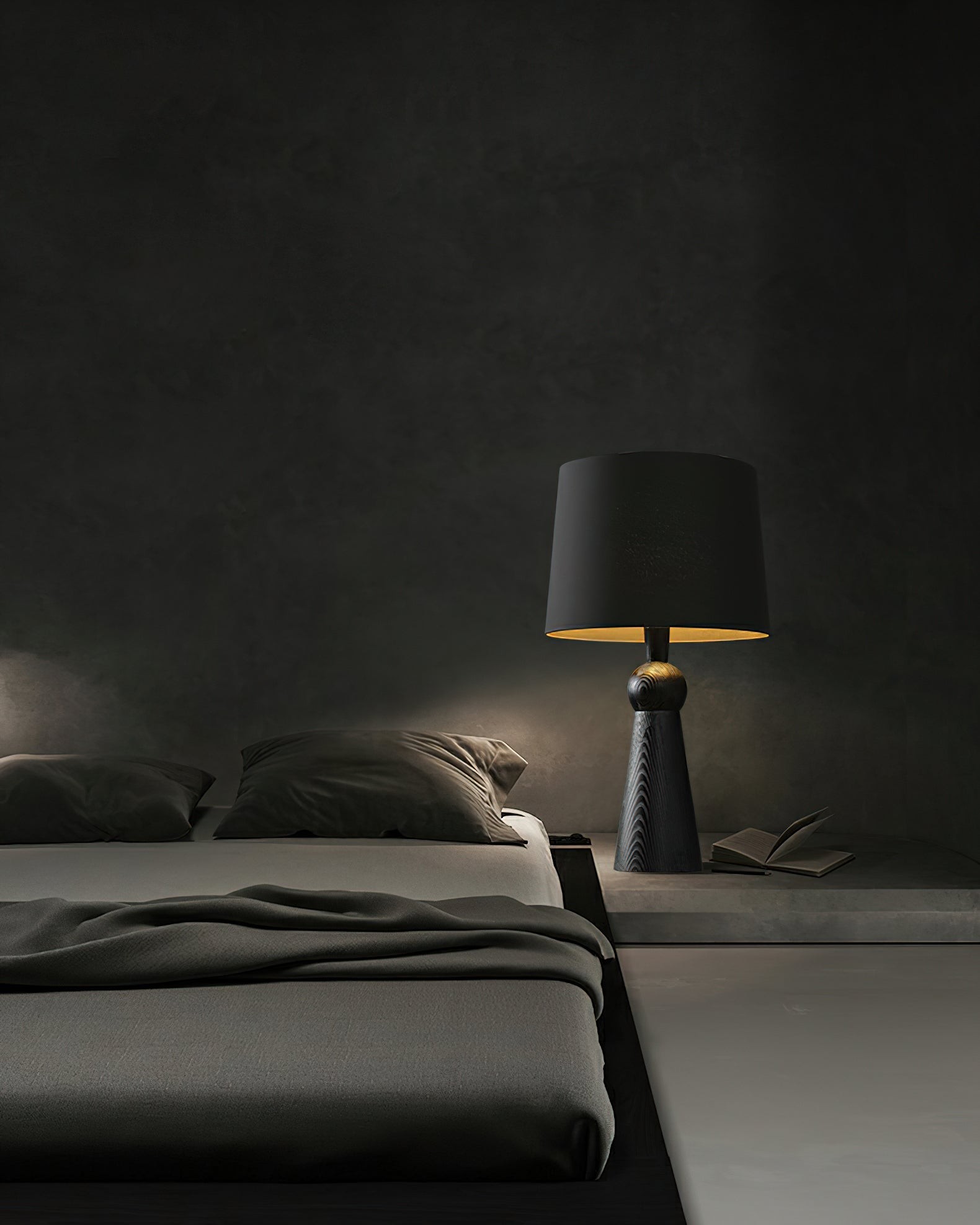 Nordic Retro Massief Houten Stoffen Tafellamp HL372