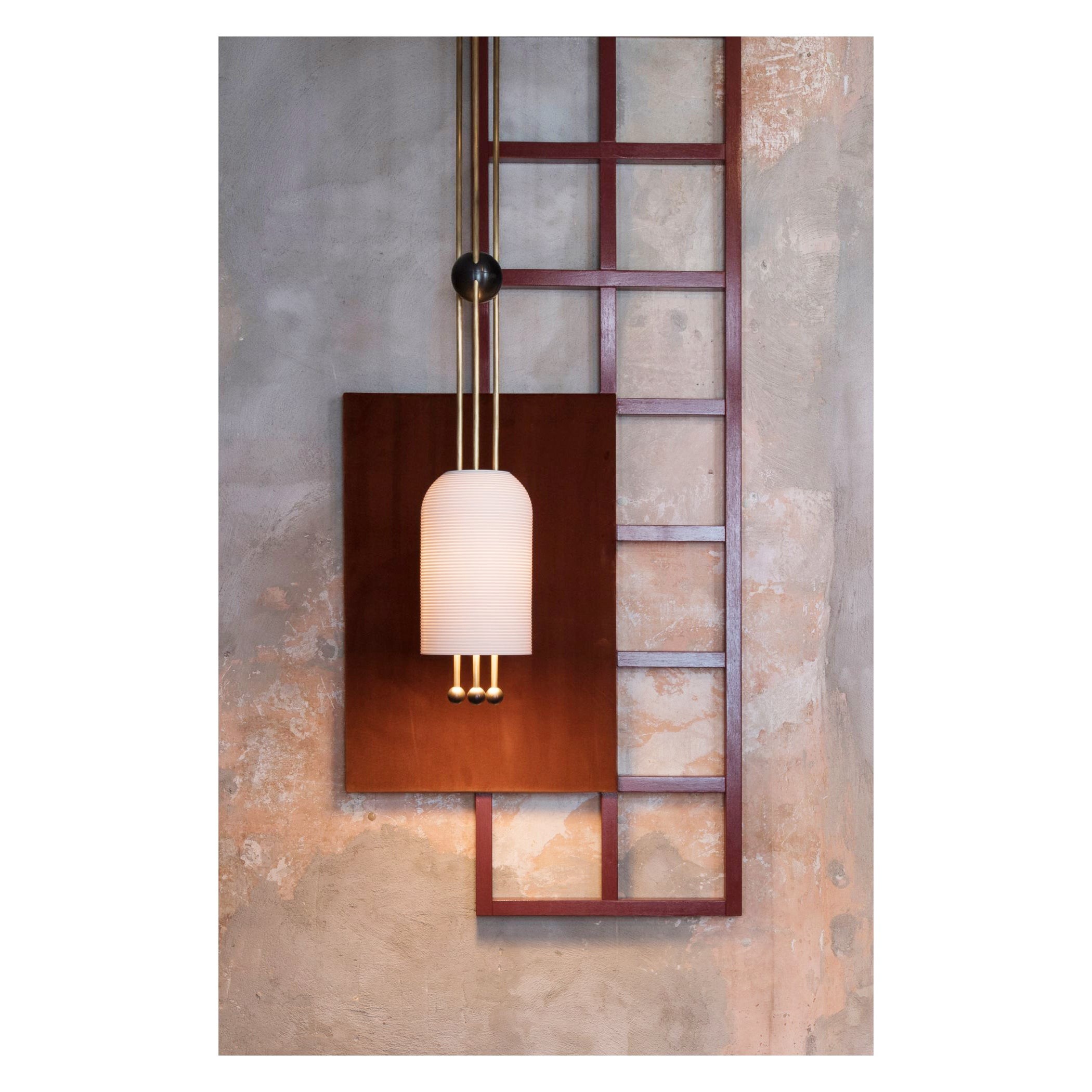 Hanglamp met glazen lantaarn HL3032