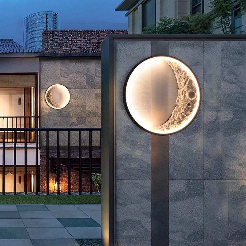 Elif Moderne Maanvormige LED IP65 Waterdichte Buitenlamp HL1236