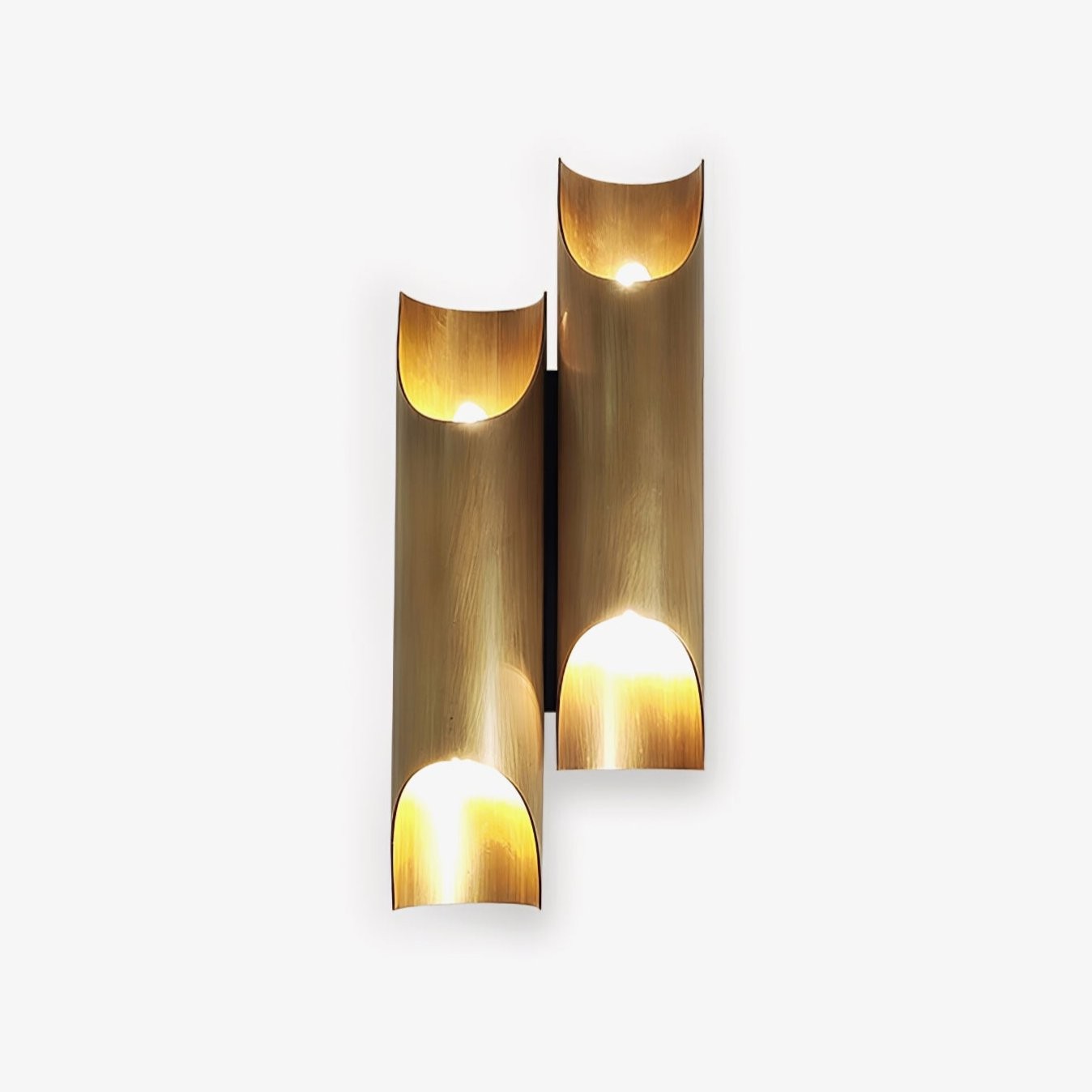 Dubbele buis wandlamp van messing HL404