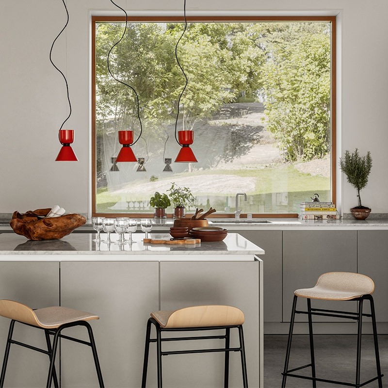 Macaron Colour Splicing Alphabeta metalen hanglamp HL137