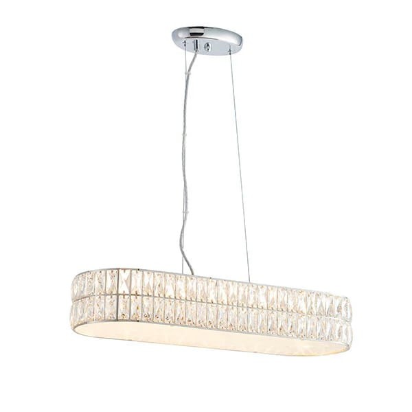 Geometrische kristallen hanglamp in Glomara-stijl - Glamoureus middelpunt voor de eetkamer HL2163