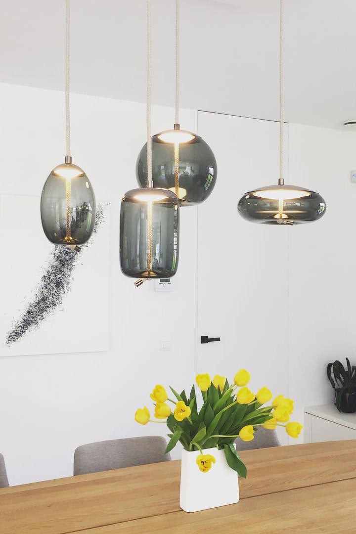Moderne geblazen glazen hanglampen HL1198