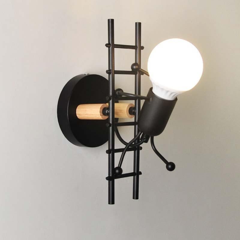 Modern Art Creative Iron Humanoid decoratieve wandlamp HL23